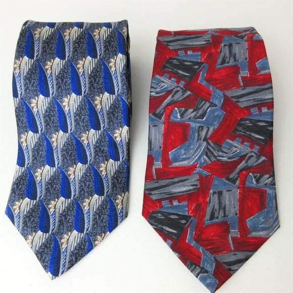 Lot of 2 Silk Ties MOMA Metropolitan Museum of Art and Innocenti Made In Italy - Picture 1 of 7